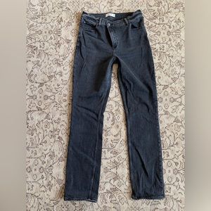 Abercrombie & Fitch The 90s Slim Straight Ultra High Rise Criss Cross Sz 30 10L